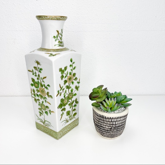 Vintage Norleans Japan Floral Vase 14 in.
